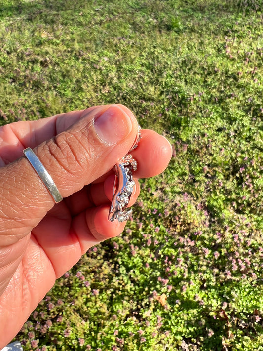 Garnet and Rhodolite rose & white gold over 925 sterling silver