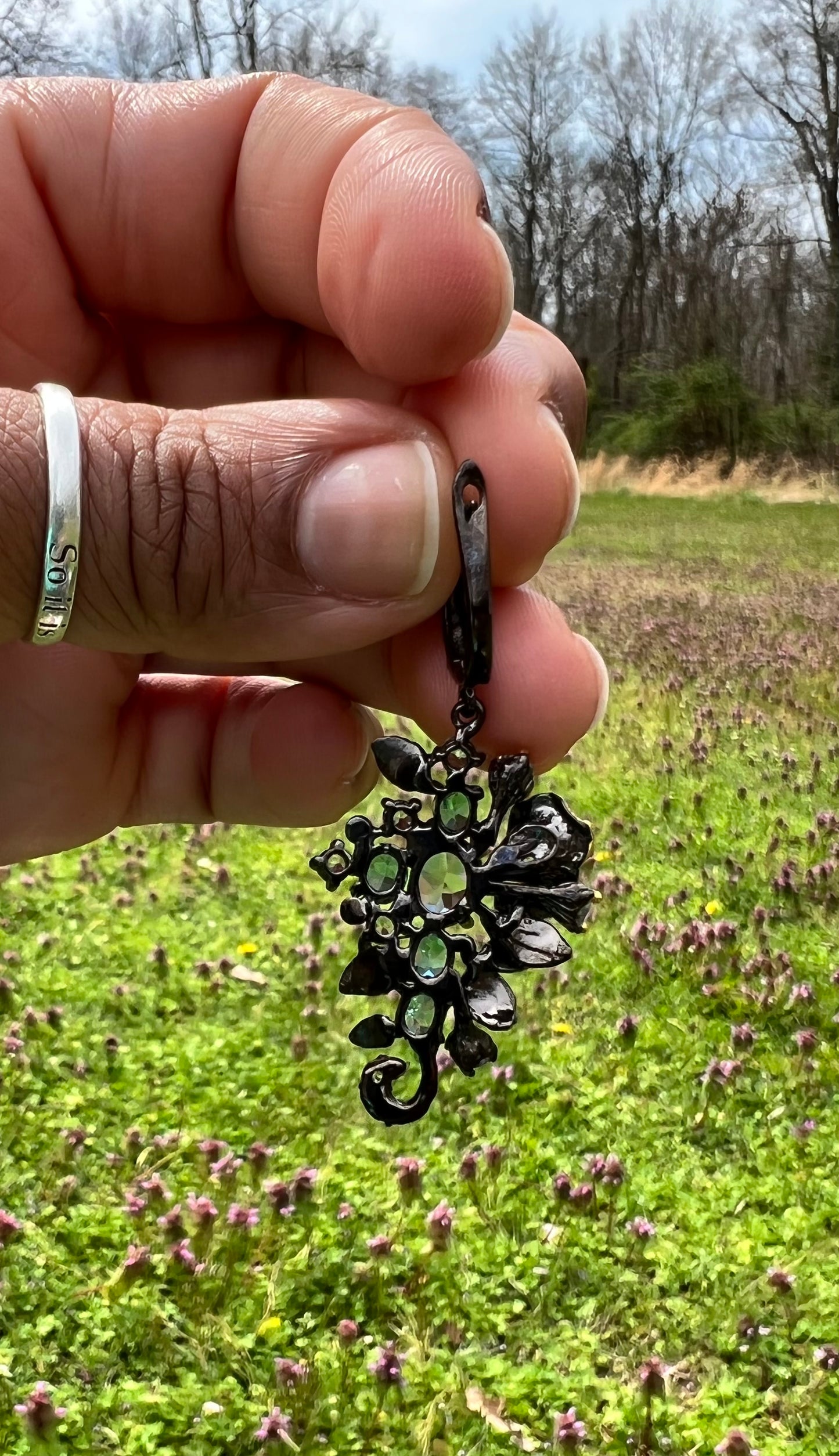 Oval Sky blue Topaz and Aquamarine 14k yellow gold and Rhodium over 925 sterling silver earrings